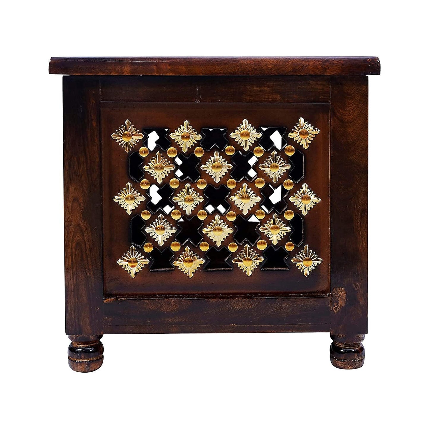 Antique Wooden Stool with Storage - WOODSONS INTERIOR