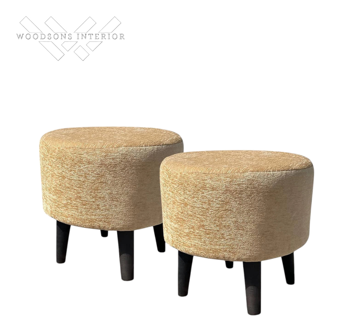 Puffy Stool Set of 2 Ottoman Stool - WOODSONS INTERIOR