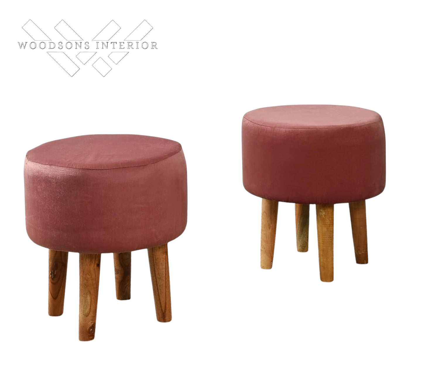 Puffy Stool Set of 2 Ottoman Stool - WOODSONS INTERIOR