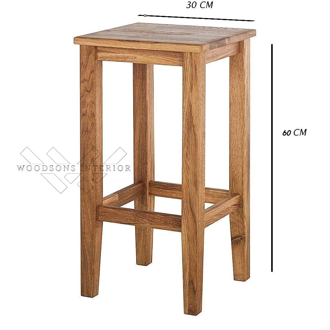 Wooden Long Bar High Stool