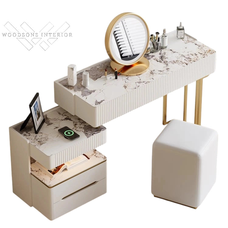 Vailora Modern Vanity with Charging & Bluetooth