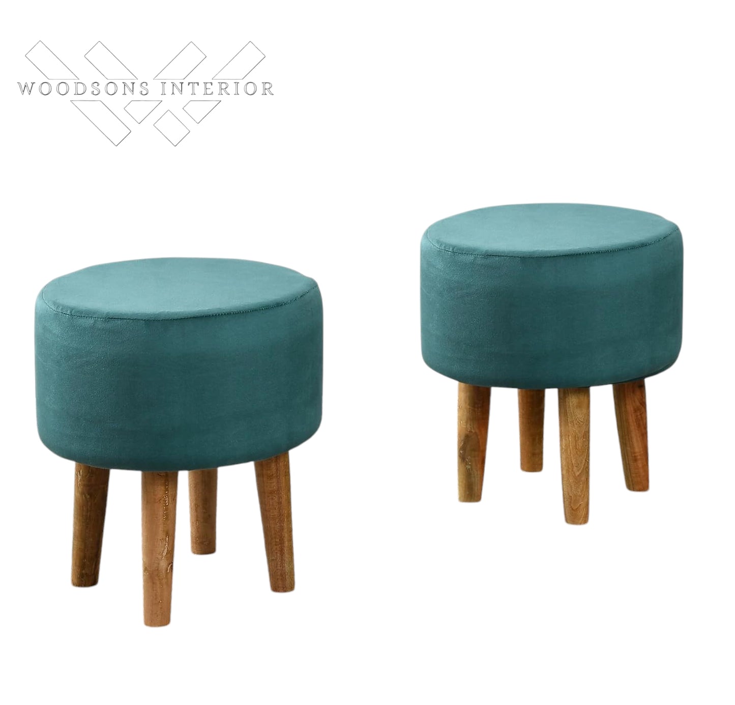 Puffy Stool Set of 2 Ottoman Stool - WOODSONS INTERIOR