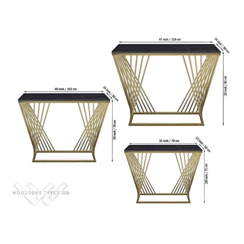 Trapezoid Design Console Table