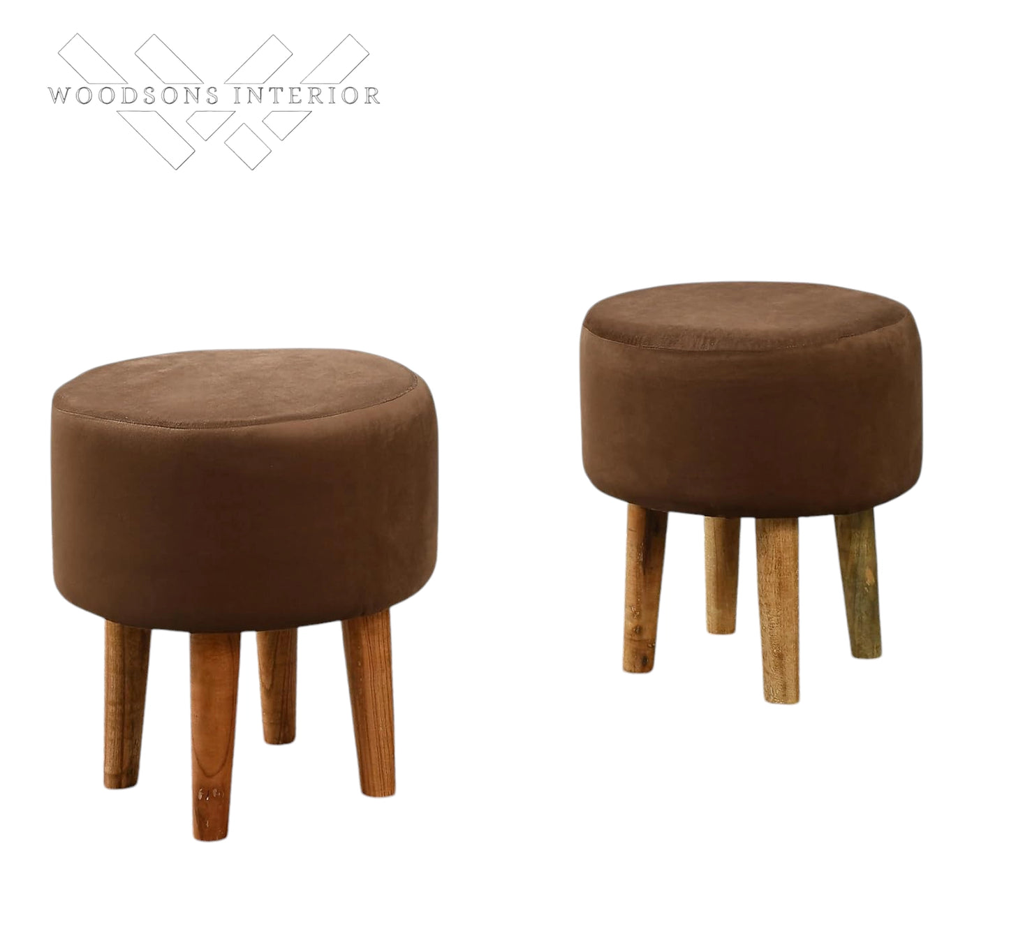 Puffy Stool Set of 2 Ottoman Stool - WOODSONS INTERIOR