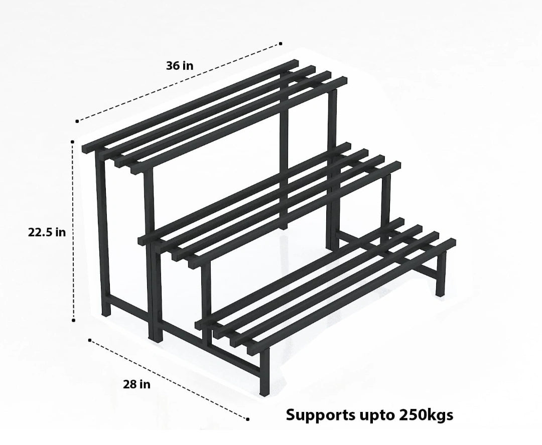 3-Tier Metal Planter Stand - WOODSONS INTERIOR