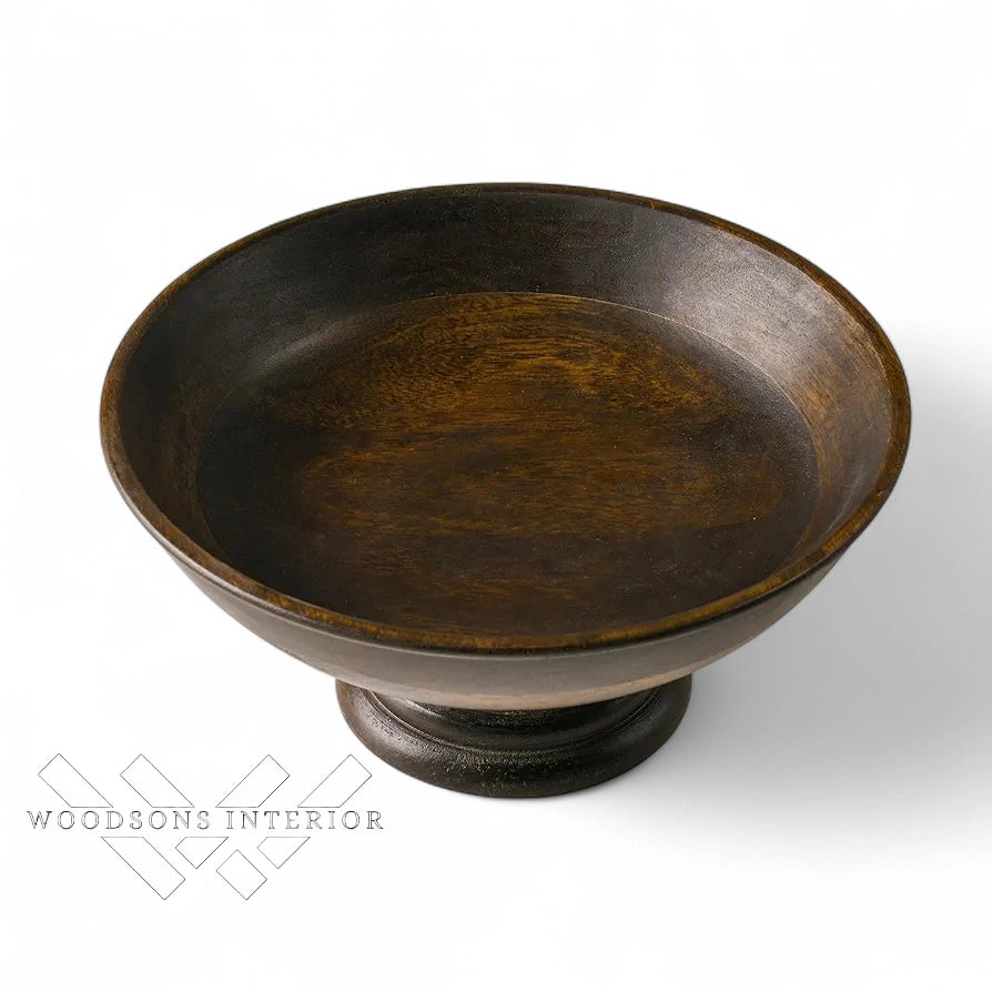 Wood Pedestal Bowl