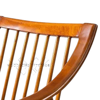 Grey Wooden Rocking Chair with Cushion