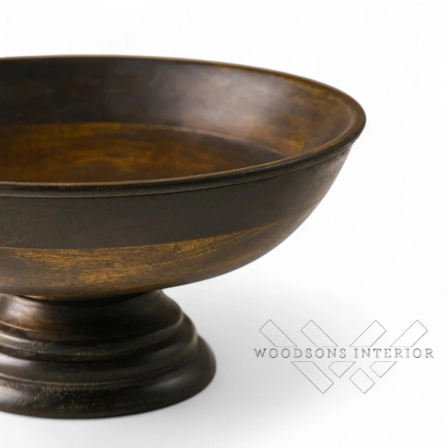 Wood Pedestal Bowl