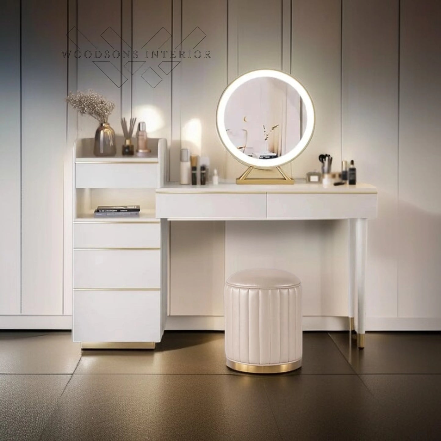 Off-White Vanity Set