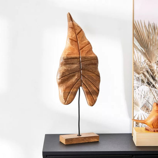Scout Wood Fern Leaf Table Ornaments - WOODSONS INTERIOR