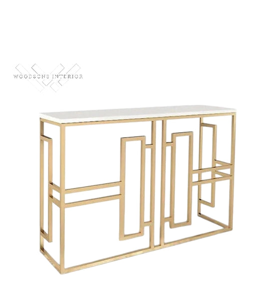 Console Table with White Marble