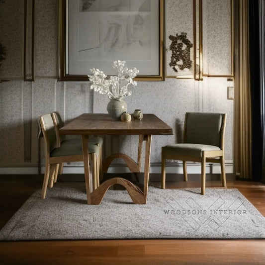 Rustic Elegance Wooden Dining Table