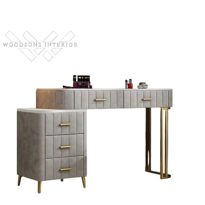 Velvet Upholstered Makeup Vanity Table
