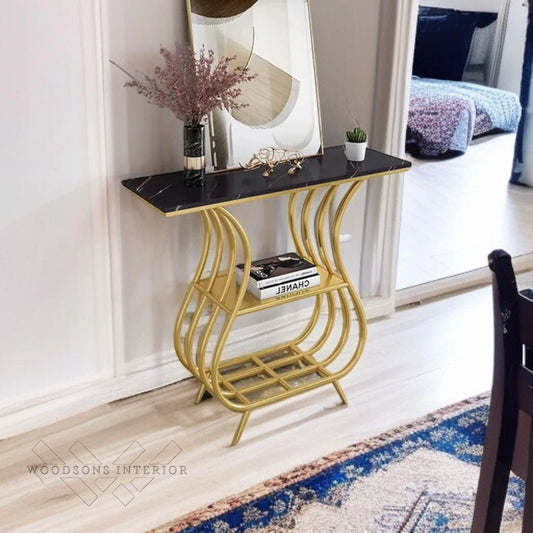 Shelf Marble Console Table