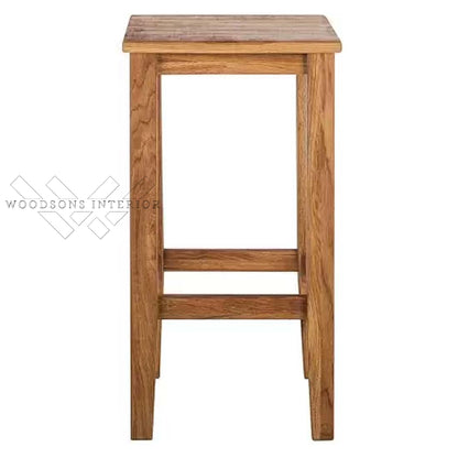 Wooden Long Bar High Stool