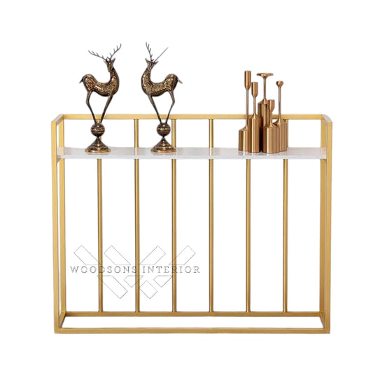 Rectangular White Console Table