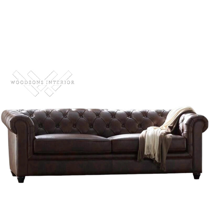 Rolled Arm Tufted Chesterfield Sofa - WOODSONS INTERIOR