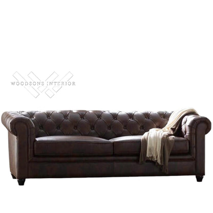 Rolled Arm Tufted Chesterfield Sofa - WOODSONS INTERIOR