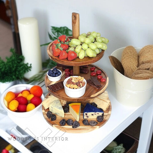Rustic Wood Dessert Stand