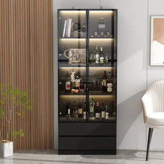 Sleek LED Display Cabinet - WOODSONS INTERIOR