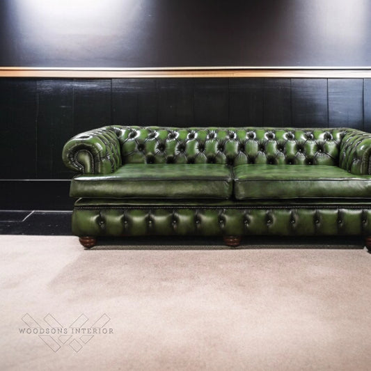 Premium Leon Chesterfield Sofa – Luxurious Leather Seating - WOODSONS INTERIOR
