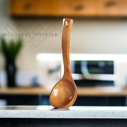 Handmade Wooden Soup Ladle - WOODSONS INTERIOR