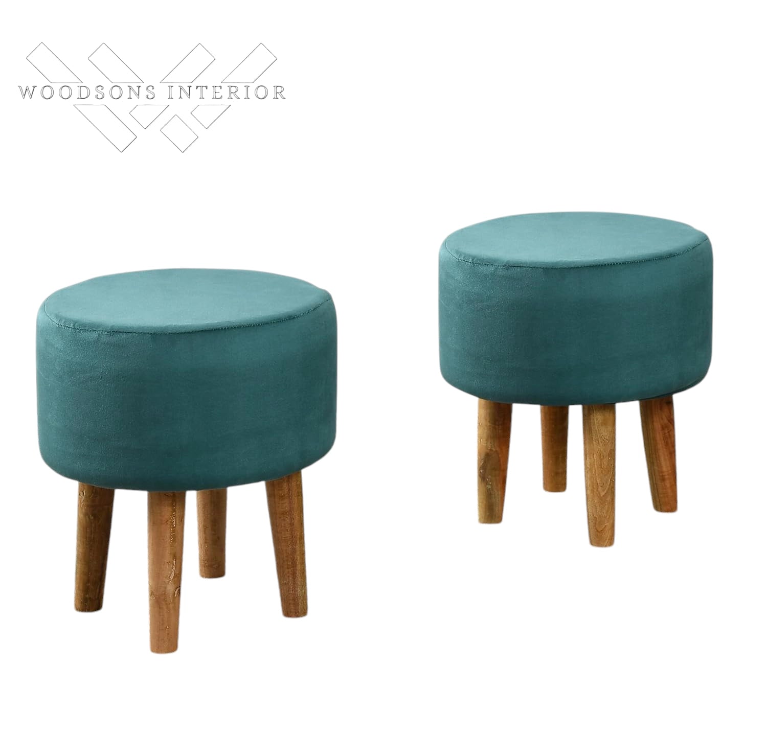 Puffy Stool Set of 2 Ottoman Stool - WOODSONS INTERIOR