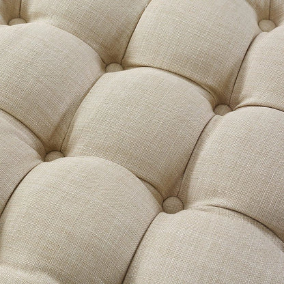 Round Velvet Tufted Solid Puffy Stool - WOODSONS INTERIOR