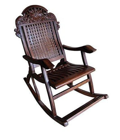 Sheesham Wood Rocking Chair Chariot - WOODSONS INTERIOR
