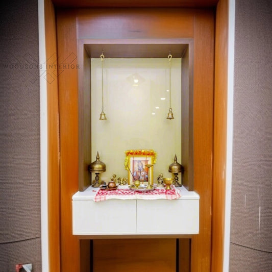 Modern Wooden Pooja Mandir