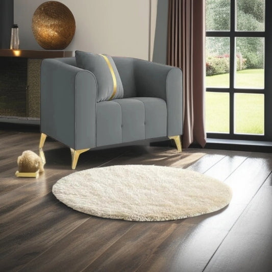 Modern Grey 1-Seater Sofa for Small Spaces