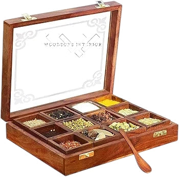 Sheesham Wooden Spice Box