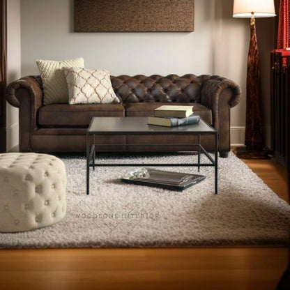 Rolled Arm Tufted Chesterfield Sofa - WOODSONS INTERIOR