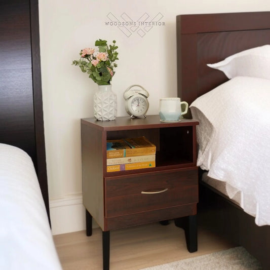 Walnut Bedside Table
