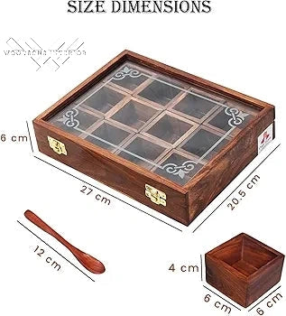 Sheesham Wooden Spice Box