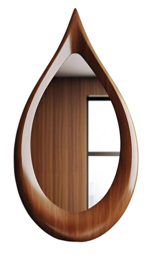 Wooden Teardrop Mirror Frame - WOODSONS INTERIOR