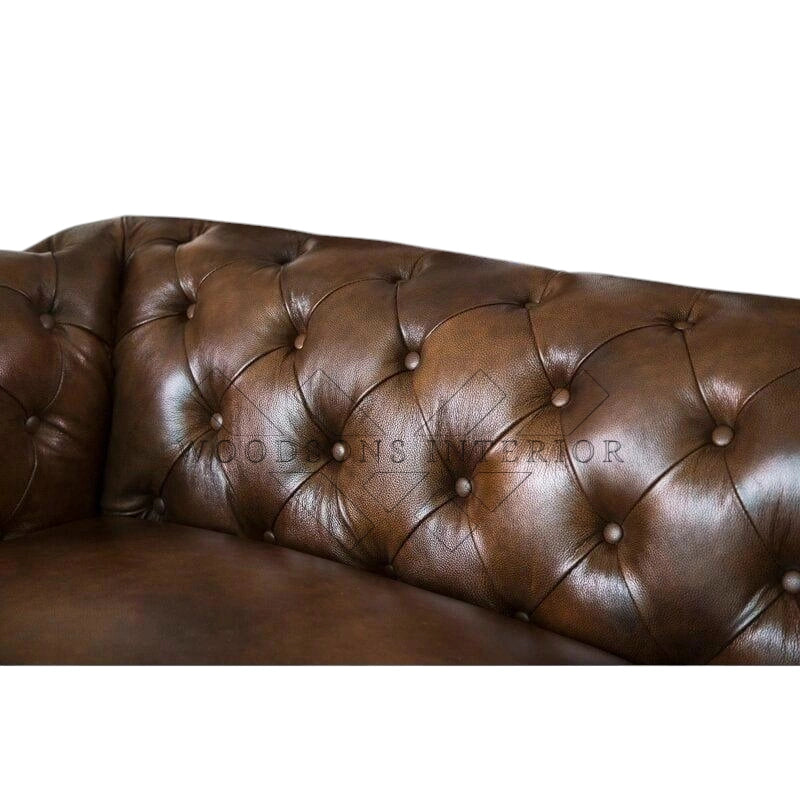 Rolled Arm Tufted Chesterfield Sofa - WOODSONS INTERIOR