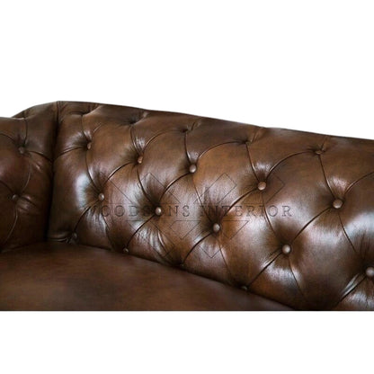 Rolled Arm Tufted Chesterfield Sofa - WOODSONS INTERIOR