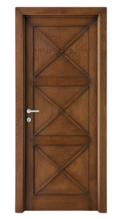 Dark Teak Wood Solid Door