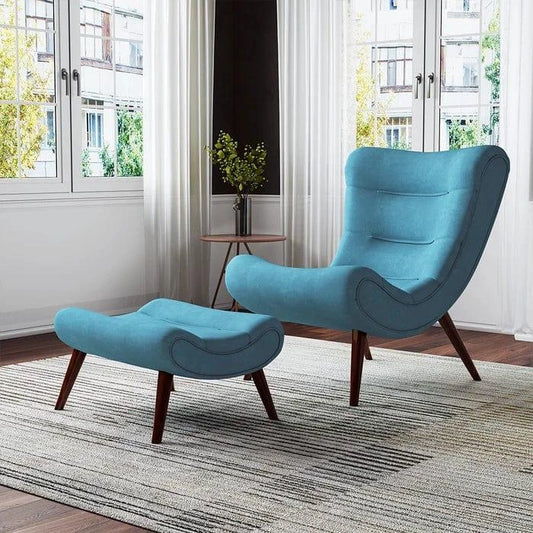 Gorecki Tufted Lounge Chair & Footrest - WOODSONS INTERIOR