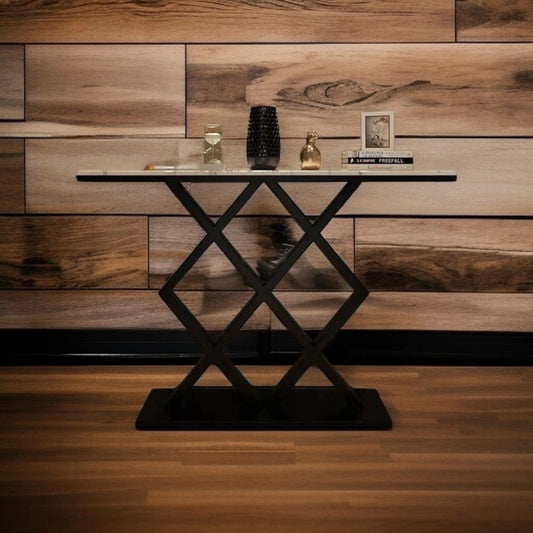 Black Rectangular Console Table