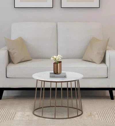 Marble Top Coffee Table in Brass - WOODSONS INTERIOR