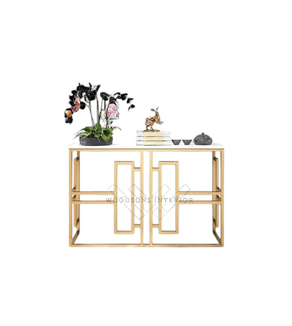 Console Table with White Marble