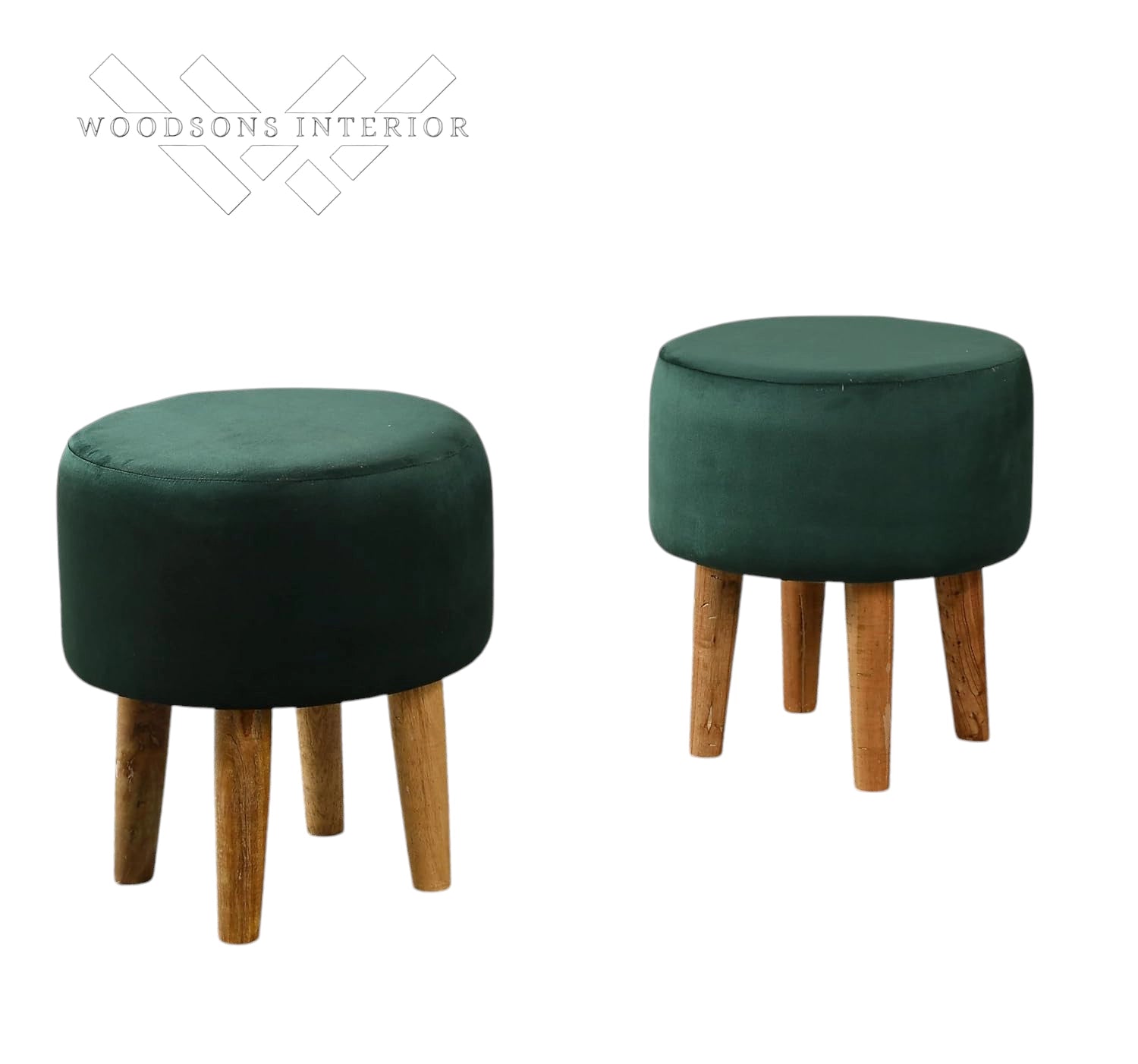 Puffy Stool Set of 2 Ottoman Stool - WOODSONS INTERIOR