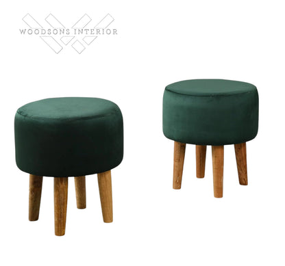 Puffy Stool Set of 2 Ottoman Stool - WOODSONS INTERIOR
