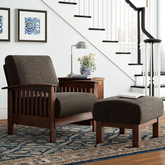 Encinal Linen Armchair & Ottoman Set - WOODSONS INTERIOR