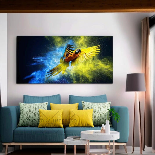 Flying Parrot Premium Canvas Wall Painting