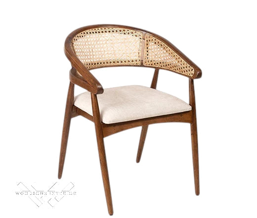 Accent With Rattan Cane Work Arm Chair