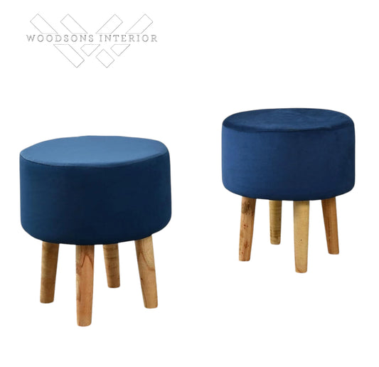 Puffy Stool Set of 2 Ottoman Stool - WOODSONS INTERIOR