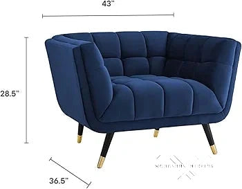 Cozy Blue Accent Armchair